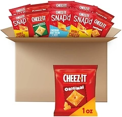 Cheez-It Cheese Crackers, Baked Snack Crackers, Lunch Snacks, Variety Pack (42 Packs)