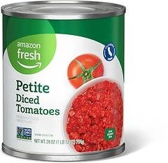 Amazon Fresh Petite Diced Tomatoes, 28 Oz