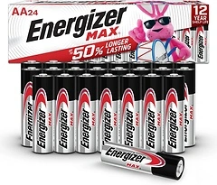 Energizer AA Batteries, Max Double A Battery Alkaline, 24 Count