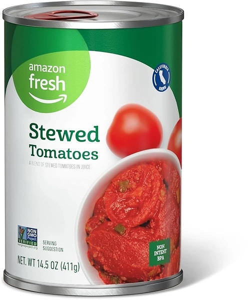 Amazon Fresh Stewed Canned Tomatoes, 14.5 Oz