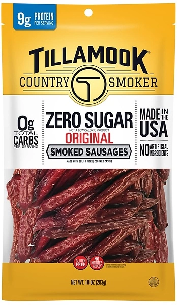 Tillamook Country Smoker Keto Friendly Zero Sugar Smoked Sausages, Original, 10 Ounce