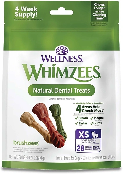WHIMZEES Daily Use Pack Brushzees, Extra Small, Pack of 28