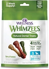 WHIMZEES Wellness Daily Brushzees Dog Dental Treats, Small Size, 14 Count