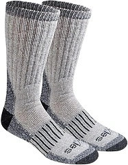 Dickies Men's Heavy Weight Wool Blend Thermal Crew Socks, Large, 2 Pairs, Blue