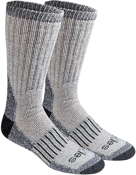 Dickies Men's Heavy Weight Wool Blend Thermal Crew Socks, Large, 2 Pairs, Blue