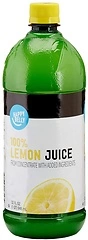 Amazon Brand - Happy Belly 100 Lemon Juice, Bottle, 32 fl oz
