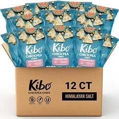 Kibo Chickpea Chips, Gluten Free Plant-Based Himalayan Salt, 1 oz, 12 pack
