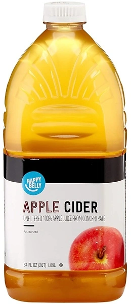 Amazon Brand - Happy Belly Unfiltered Apple Cider from Concentrate, 64 fl oz
