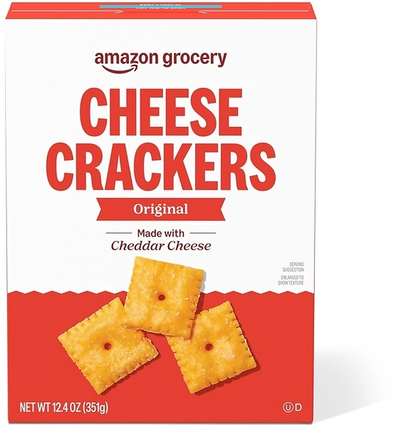 Amazon Grocery Original Cheese Crackers, 12.4 Oz