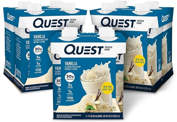 Quest Nutrition Ready to Drink Vanilla Protein Shake, 30g Protein, 4 Count