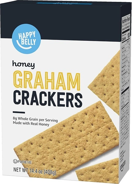 Amazon Brand - Happy Belly Honey Graham Crackers, 14.4 ounce