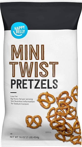 Amazon Brand - Happy Belly Mini Twist Pretzels, 1 pound