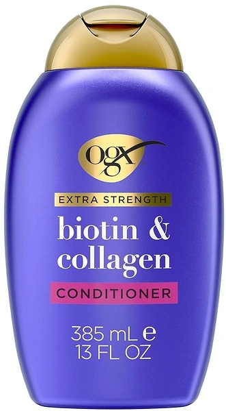 OGX Extra Strength Biotin and Collagen Conditioner, 13 fl oz, Sulfate-Free
