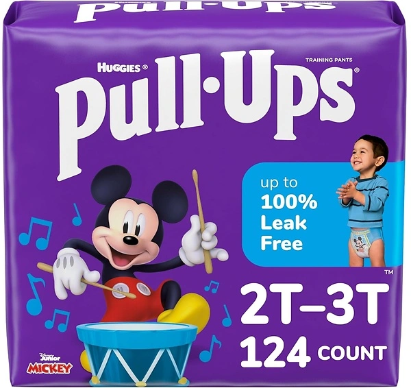 Pull-Ups Boys' Potty Training Pants, 2T-3T (16-34 lbs), 124 Count (4 Packs of 31)