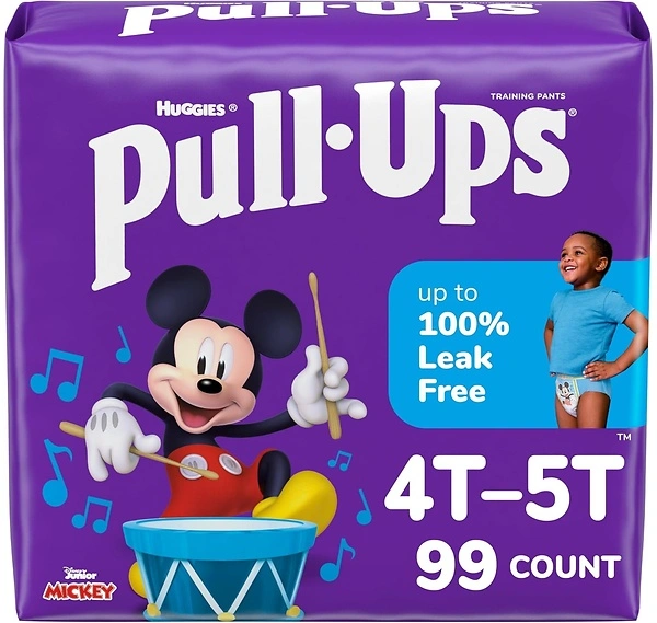 Pull-Ups Boys' Potty Training Pants, 4T-5T (38-50 lbs), 99 Count (3 Packs of 33)