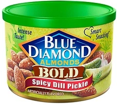 Blue Diamond Almonds Spicy Dill Pickle Flavored Snack Nuts, 6 Oz Resealable Can