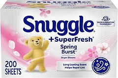 Snuggle Plus SuperFresh Dryer Sheets, Spring Burst, 200 Count