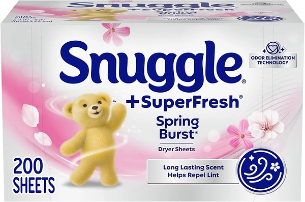 Snuggle Plus SuperFresh Dryer Sheets, Spring Burst, 200 Count
