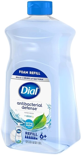 Dial Antibacterial Foaming Hand Soap Refill, Spring Water, 52 fl oz