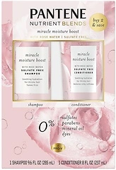 Pantene Nutrient Blends Miracle Moisture Boost Rose Water Shampoo & Conditioner Duo