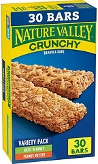 Nature Valley Crunchy Granola Bars, Variety Pack, 1.49 oz, 15 ct, 30 bars