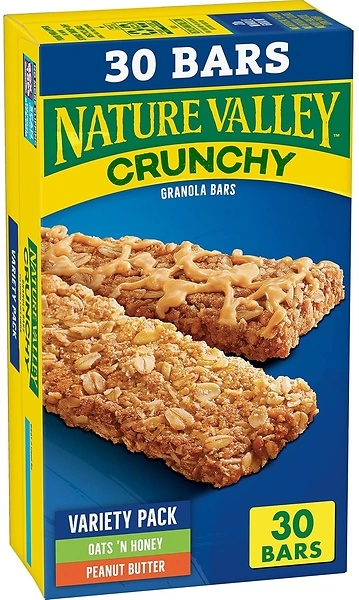 Nature Valley Crunchy Granola Bars, Variety Pack, 1.49 oz, 15 ct, 30 bars