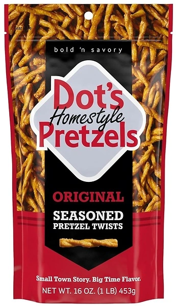 Dot's Pretzels Original Seasoned Pretzel Twist Snack, 16oz Grocery Sized Bag