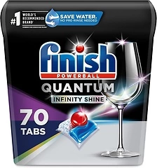 FINISH Quantum Infinity Shine Dishwasher Pods, 70ct Tablets
