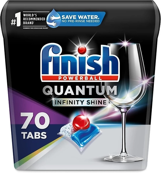 FINISH Quantum Infinity Shine Dishwasher Pods, 70ct Tablets
