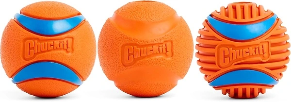 Chuckit! Dog Balls, High-Bounce Fetch Ball, Floating Ultra, Medium, Set of 3