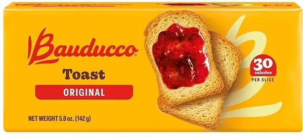 Bauducco Original Toast - Light & Crispy Toasted Bread, 5.01 oz