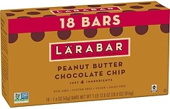 Larabar Peanut Butter Chocolate Chip, Gluten Free Fruit & Nut Bar, 18 Ct