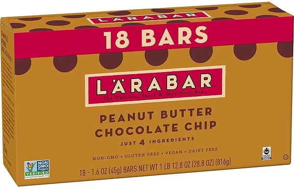 Larabar Peanut Butter Chocolate Chip, Gluten Free Fruit & Nut Bar, 18 Ct