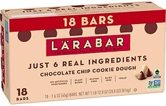 Larabar Chocolate Chip Cookie Dough, Gluten Free Fruit & Nut Bar, 18 Ct