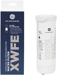 GE XWFE Refrigerator Water Filter, Genuine Replacement, Reduces Lead & 50+ Impurities