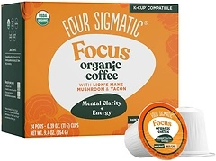 Four Sigmatic Mushroom Coffee K-Cups, Organic Dark Roast with Lion's Mane, 24 Count