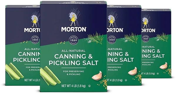 Morton Canning & Pickling Salt, 4 Pound (Pack of 4)