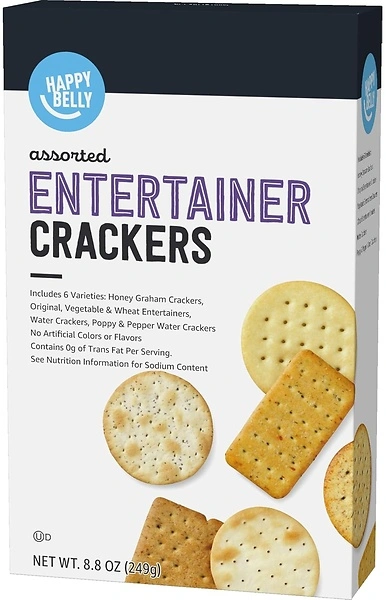 Amazon Brand - Happy Belly Entertainment Crackers, Assorted, 8.8 oz