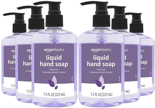 Amazon Basics Original Fresh Liquid Hand Soap, 7.5 Fl Oz (Pack of 6)