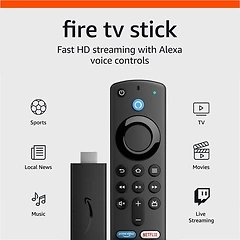 Amazon Fire TV Stick, HD Streaming, Alexa Voice Remote, TV Controls