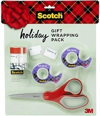 Scotch Gift Wrap Tape Kit, Wrapping/Art Supplies Set with Gift-Wrap and Scissors