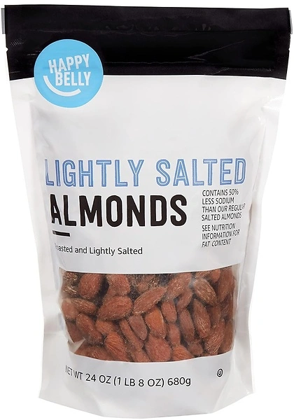 Amazon Brand - Happy Belly Roasted & Lightly Salted Almond, 24 ounce