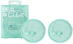 Real Techniques Clean Makeup Remover Pads, Reusable, Dual-Sided, 2 Count
