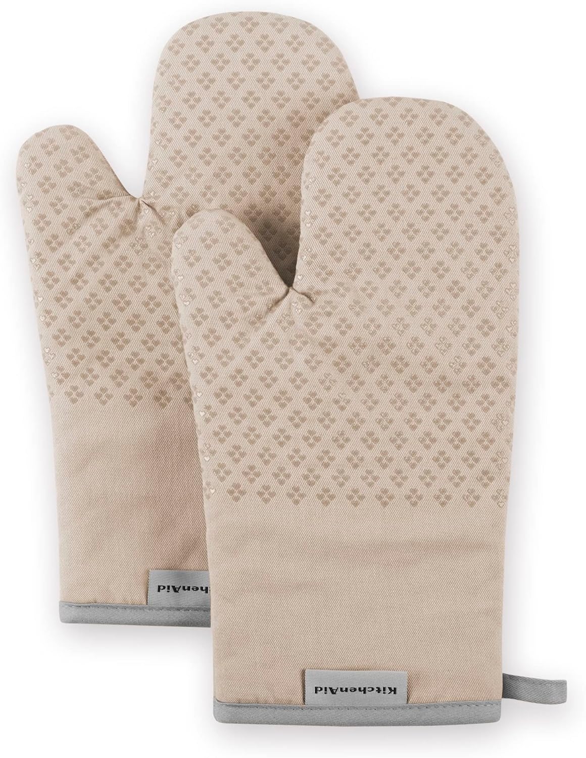 Amazon Deal on KitchenAid Asteroid Oven Mitt Set, 7"x12.5", Milkshake Tan, 2 Piece — Latest