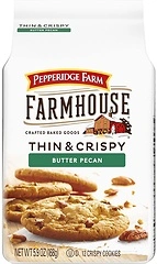 Pepperidge Farm Farmhouse Thin & Crispy Butter Pecan Cookies, 5.9 oz. Bag