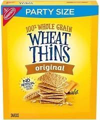 Wheat Thins Original Whole Grain Wheat Crackers, Party Size, 20 oz Box