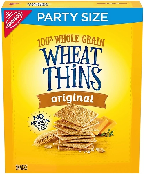 Wheat Thins Original Whole Grain Wheat Crackers, Party Size, 20 oz Box