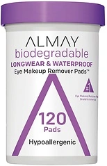Almay Biodegradable Makeup Remover Pads, Longwear & Waterproof, 120 Count