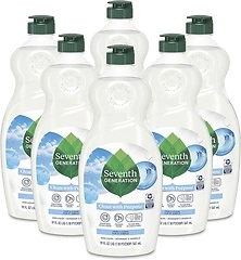 Seventh Generation Dish Liquid Soap Free & Clear, 19 oz, 6 Count