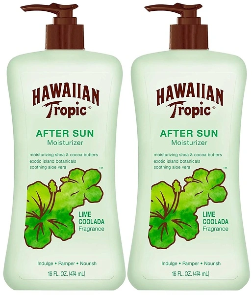 Hawaiian Tropic Lime Coolada After Sun Lotion, 16oz, Twin Pack